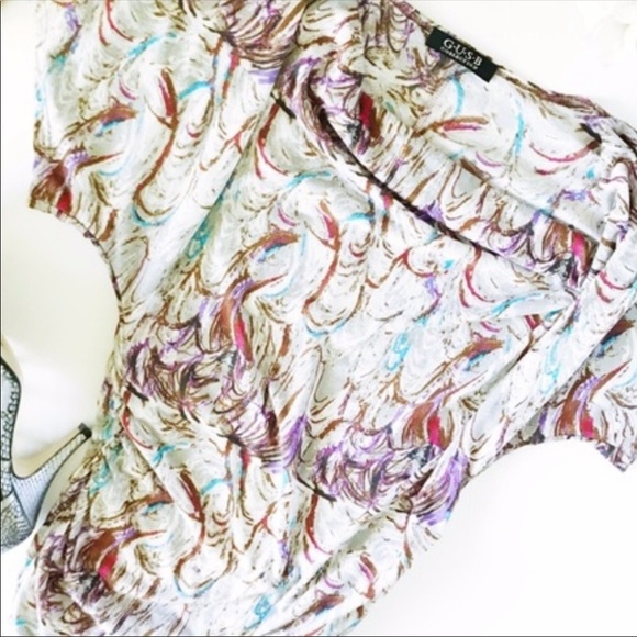 GUSB Geometric print  Blouse - Picture 1 of 4